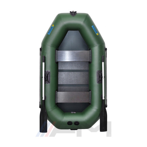 OMEGA - Надуваема гребна лодка с твърдо дъно 220 LSPT Active Plus зелена